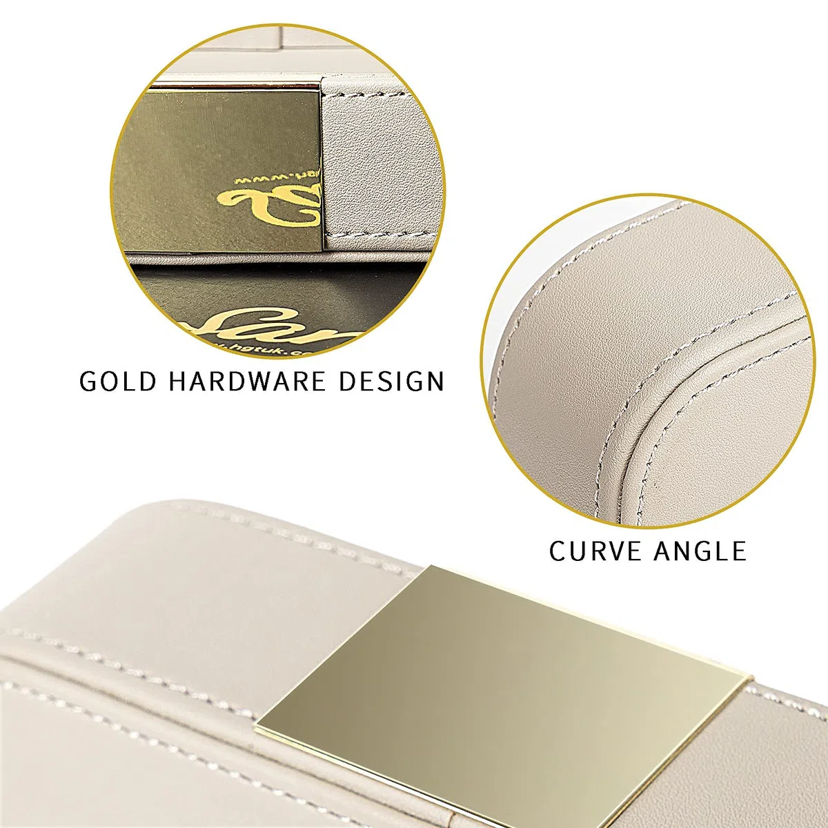 SANZIE Bandeja de Cuero de Lujo, Organizador de Escritorio, Bandeja Decorativa para Mesa de Entrada, para Guardar Joyas, Relojes, cosméticos, Llaves, teléfono, Cartera, Accesorios para el hogar y la