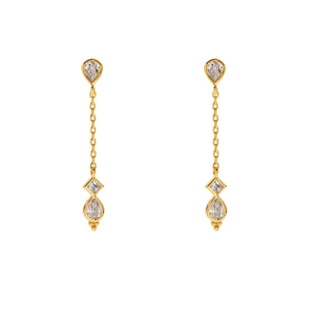 Pendientes colgantes de plata 925, aretes para mujer, aretes de moda vintage con borla de circonita ovalada, aretes de gota plateados/dorados para esposa mamá