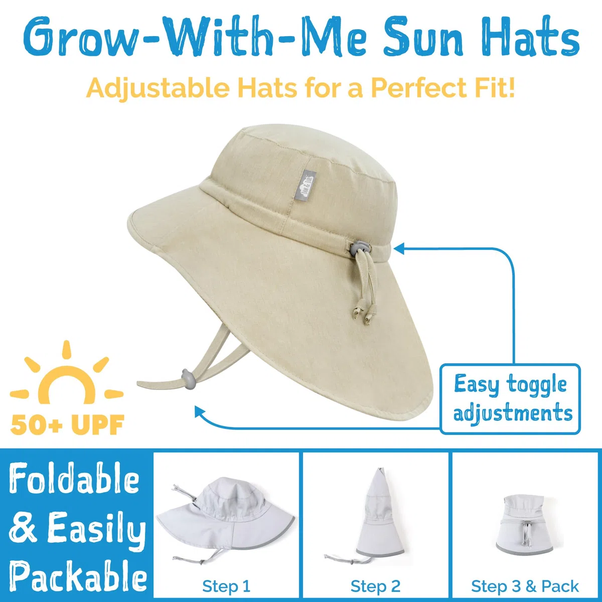 Jan & Jul Sombrero de Sol UV con Solapa en el Cuello niños