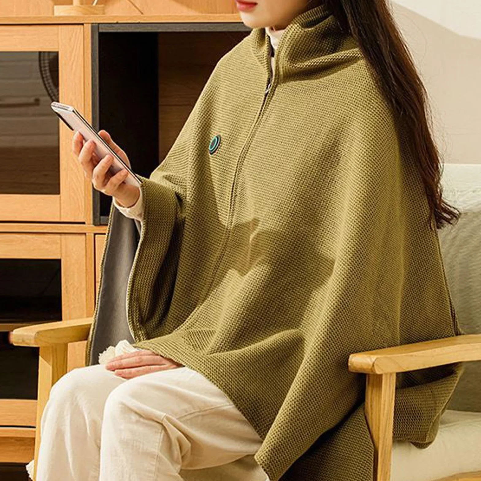 Genérico Chaleco Eléctrico Calefactable - Chaleco Eléctrico Calefactable para Mujer - Accesorio Térmico 3 Niveles Clima Frío para Dormir Viajes Lectura Trabajo Hogar