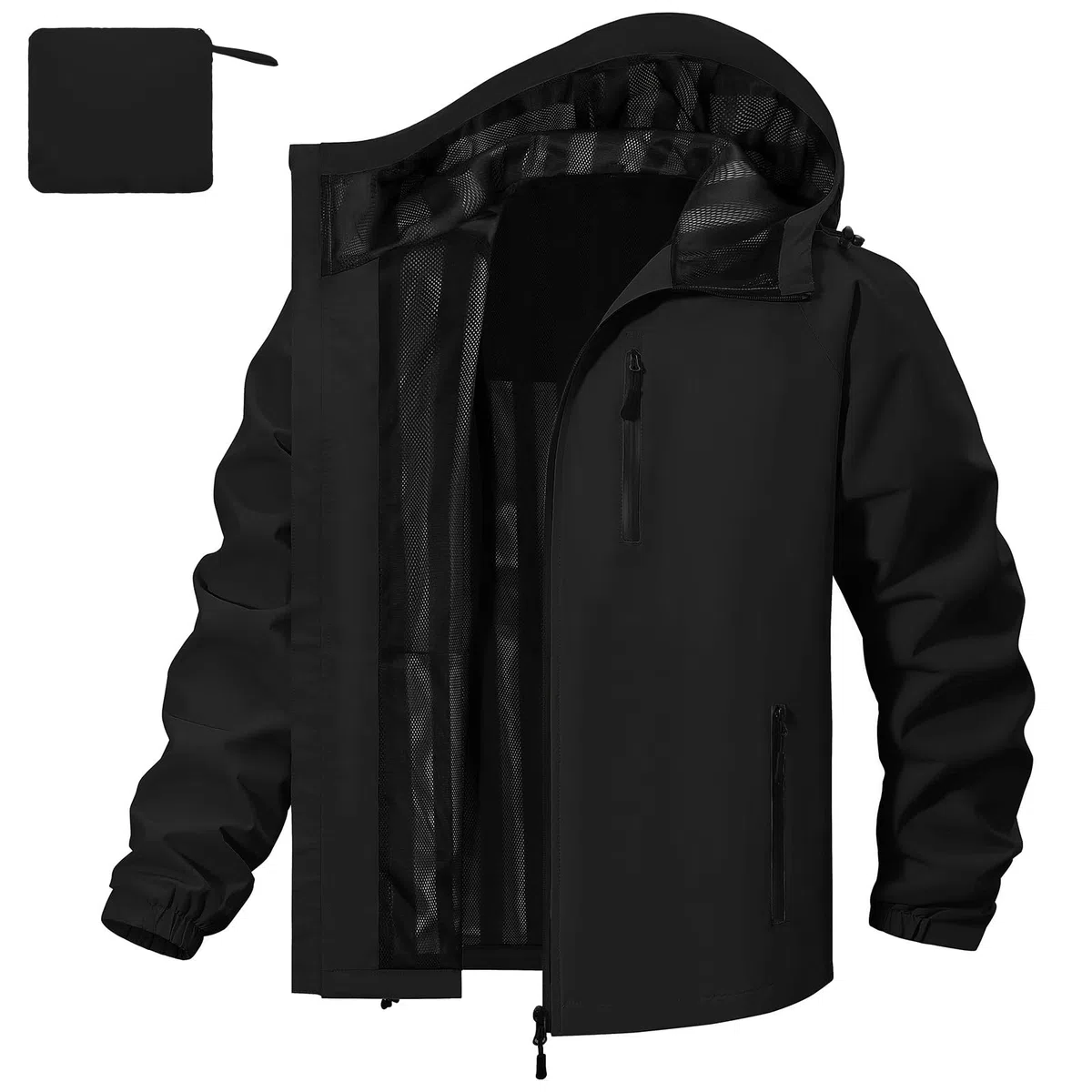 Chubasquero Chaqueta Hombre Poncho Impermeable Ligera Running Softshell Verano Senderismo