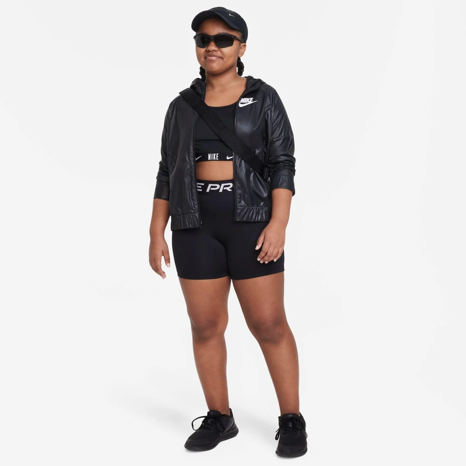 NIKE Pro Big Kids (Mädchen) Dri-fit 12,7 Cm Shorts (Erweiterte Größe) - Pantalones Cortos (Aprox. 10 cm) para niños Mayores (niñas) (tamaño ampliado) Niñas