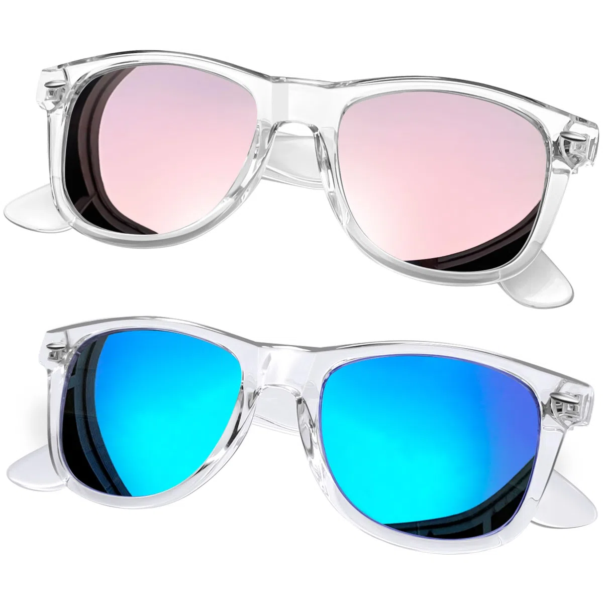 Joopin 2PCS Gafas de Sol Mujer y Hombre Polarizadas Protección UV400 Cuadradas Clásicas para Conducir Playa Viajes